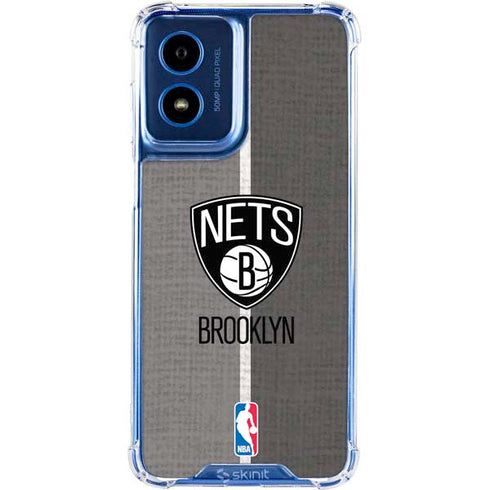 NBA Brooklyn Nets Canvas Moto G 5G (2024) Clear Case